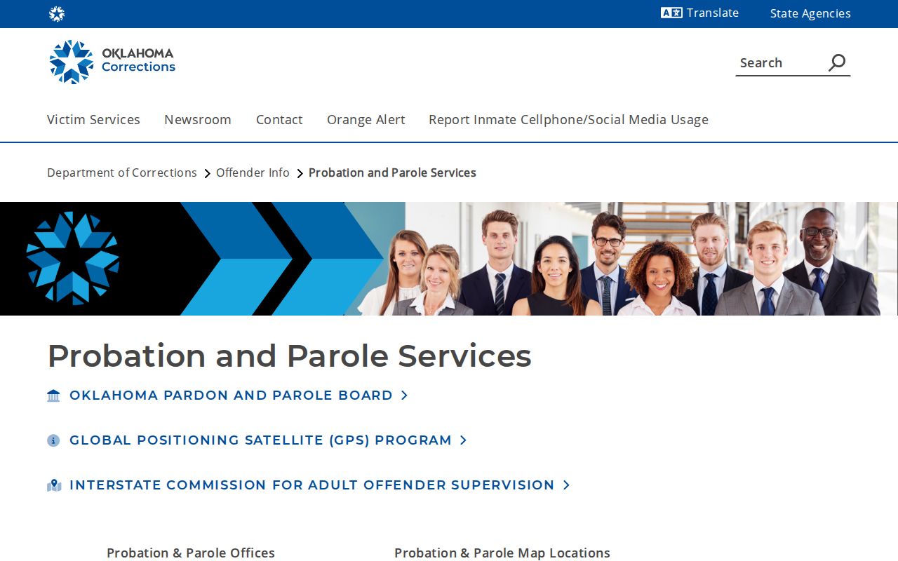 Stephens County parole and probation Duncan office directory record
